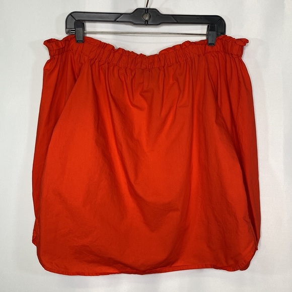 J.Crew Red Poplin Off the Shoulder Top Size 8 - Picture 4 of 7